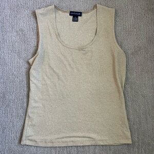 Ann Taylor light gold tank top